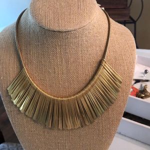 Gold fringe necklace